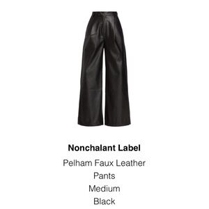 NONchalant Black Pelham faux leather pants